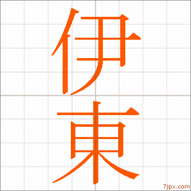 伊東 Japanese Calligraphy How To Write 伊東 Kanji